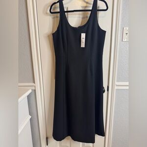 Ann Taylor Black Sleeveless Midi Dress Size 12